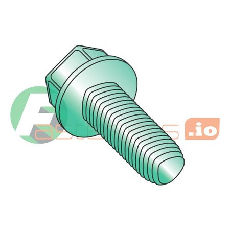 Newport Fasteners Thread Forming Screw, #6-32 x 3/8 in, Zinc Plated Steel Hex Head Slotted Drive, 10000 PK 497621